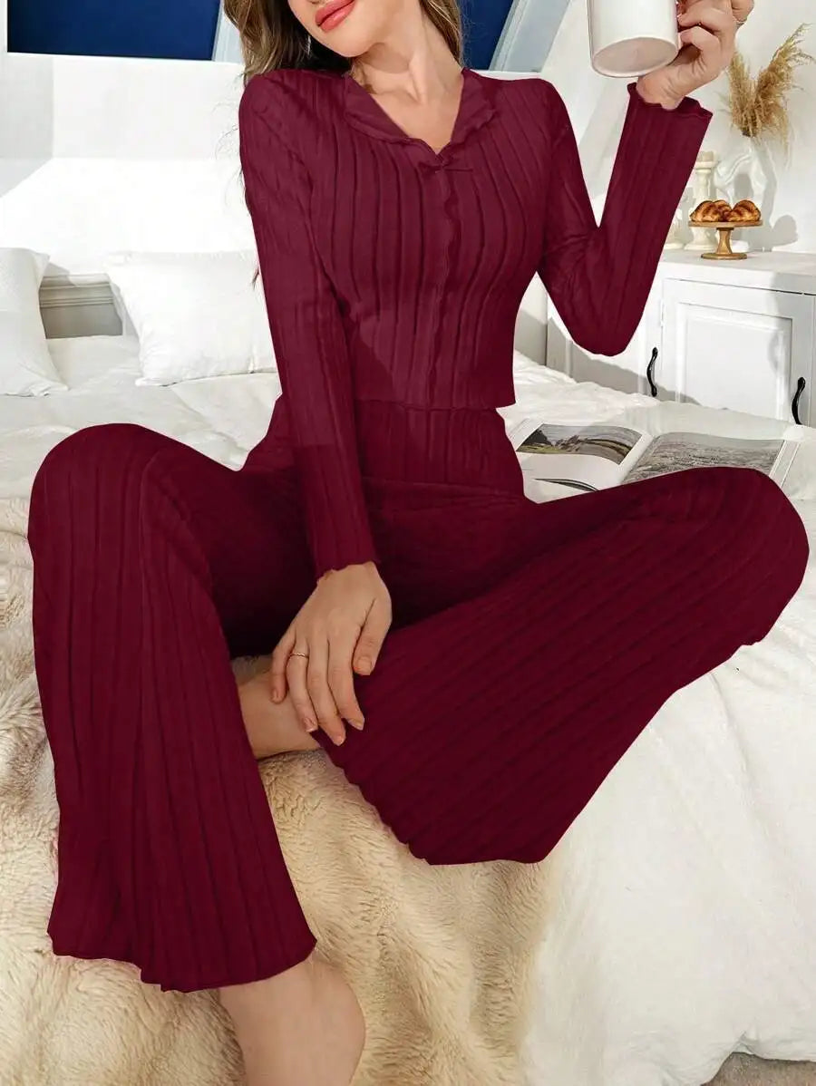 Winter Sleepwear Women's Pajamas Set Pajama Sets Sleepwear for Sleeping Sexy Women's Lingerie Woman Trousers Home Clothes Warm