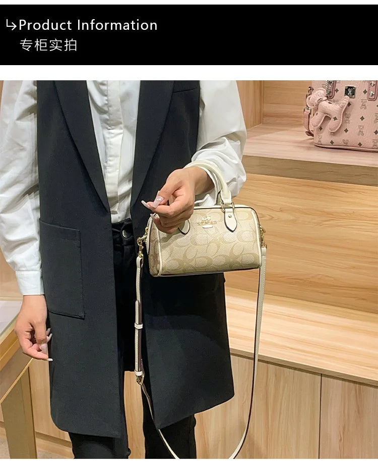 Light luxury brand Boston handbag women's 2026 autumn and winter new crossbody bag retro high-end single shoulder handbag