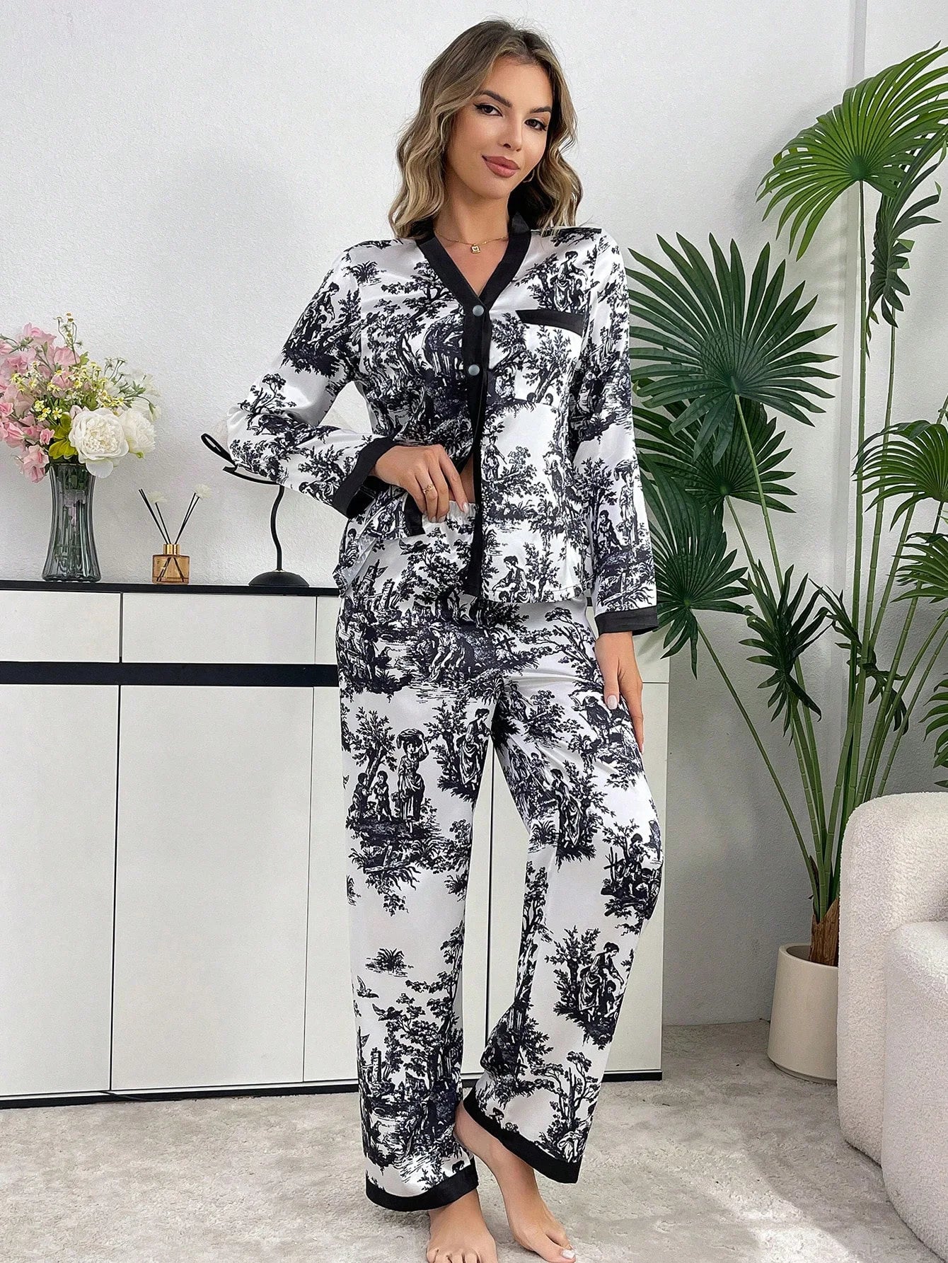 Long Sleeve Pajamas Women Woman Pajama Set Home Wear Set Big Size Women's Pajamas Sleepwear Pigma Winter Sleep Lounge Underwear