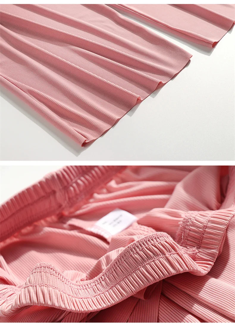 Women's Home Clothes Suit Of Lady House Summer Living Room Wear Autumn Loose Homewear Pants Two Piece Set For Women Cute Pajamas