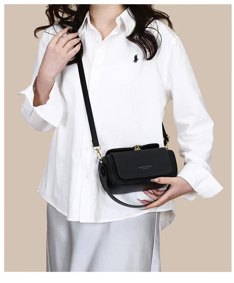 New Simple Fashionable Women's Shoulder Bag Square Box Handbag and Handbag Box-shaped Solid Color Shoulder Bag