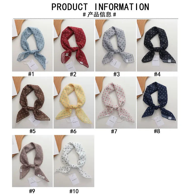 Soft Cotton and Linen Hair Band Silk Scarf Small Square Towel Women's Thin Scarf Arm Bag Decorative Neck Scarf Headscarf