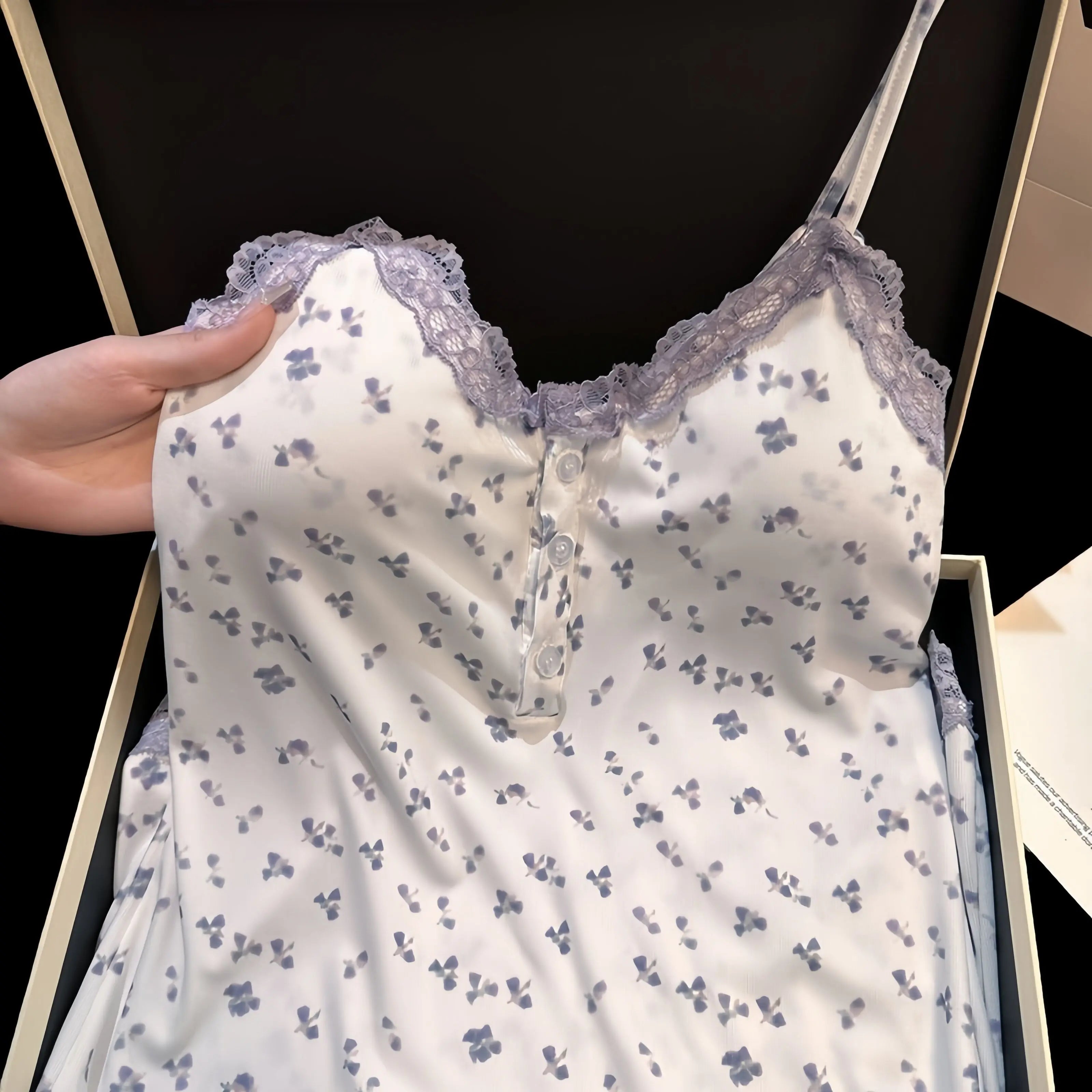 Women's Sexy Negligee Nightgowns Sleepwear Mini Night Dress Floral Nightdress Ladies Erotic Suspender Sleep Dress