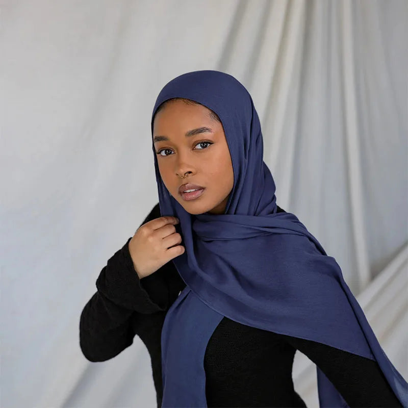 Ramadan Solid Color Modal Cotton Rayon Hijabs Scarf Women Muslim Headscarf Wraps Shawls Femme Musulman Headband Islamic Turban
