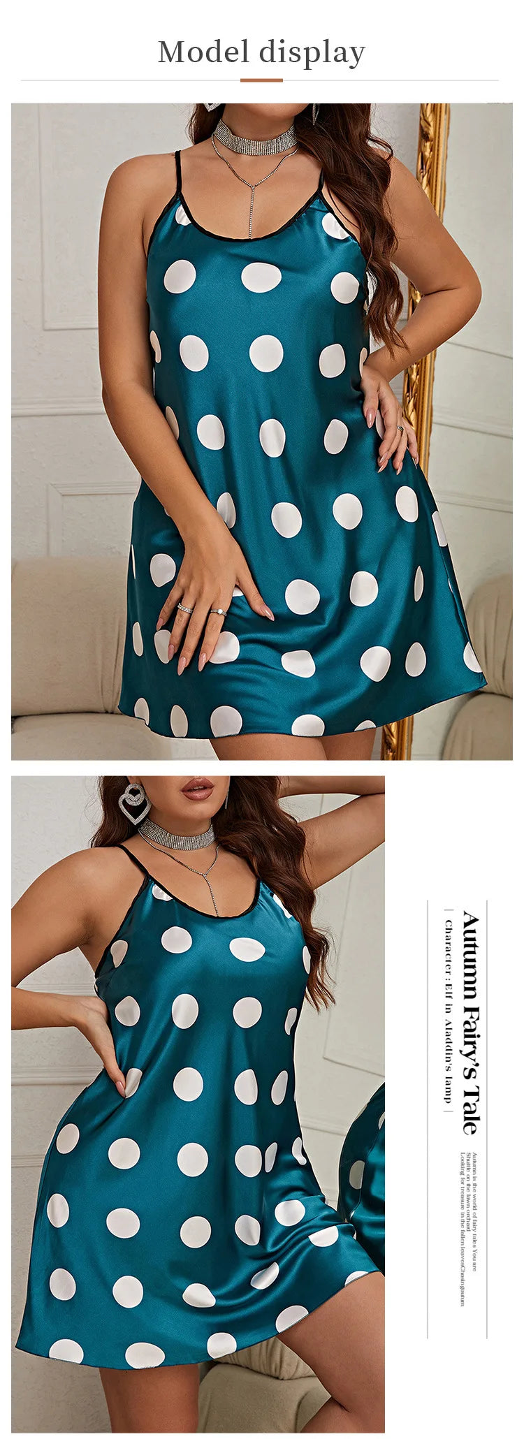 Floral Print Nightgown Oversize 4Xl 5Xl Sleepwear Women Satin Nightwear Sexy Cami Home Dress V-Neck Lingerie Homewear Nightwear