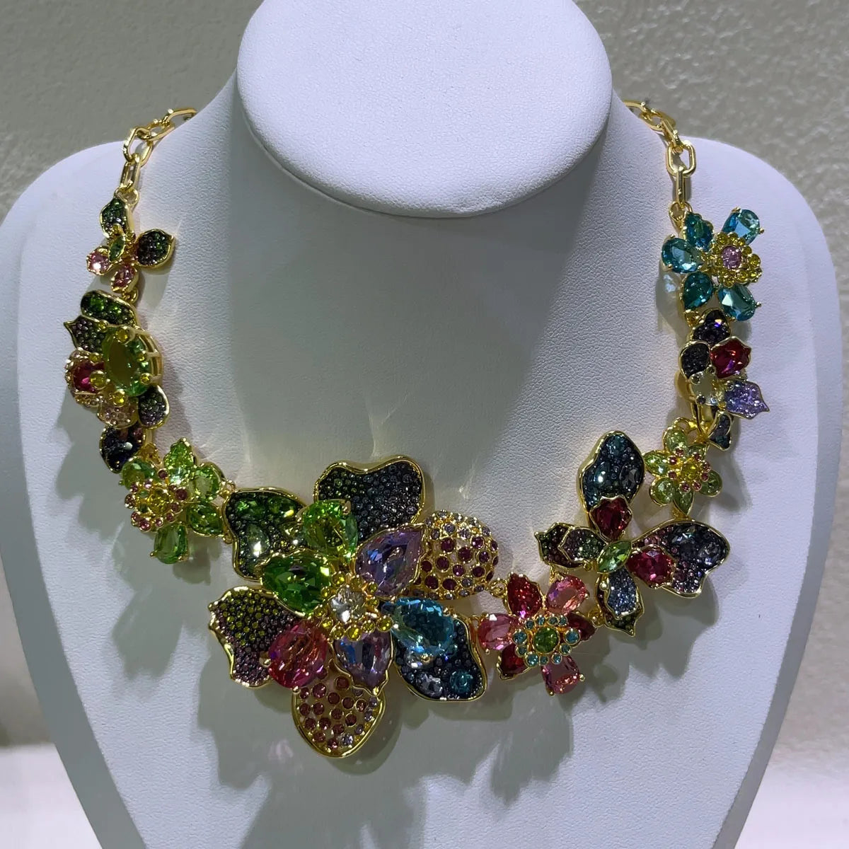 Original Jewelry Set New Color Flower Crystal Boutique Irregular Earring Exquisite Necklace Ring Bracelet Wedding Gift for Women