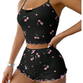 Pajama Set for Women Sleepwear Sexy Strap Vest Top Shorts Nightwear Pijamas Sexy Lingerie Sleep Shorts Set Sleepwear