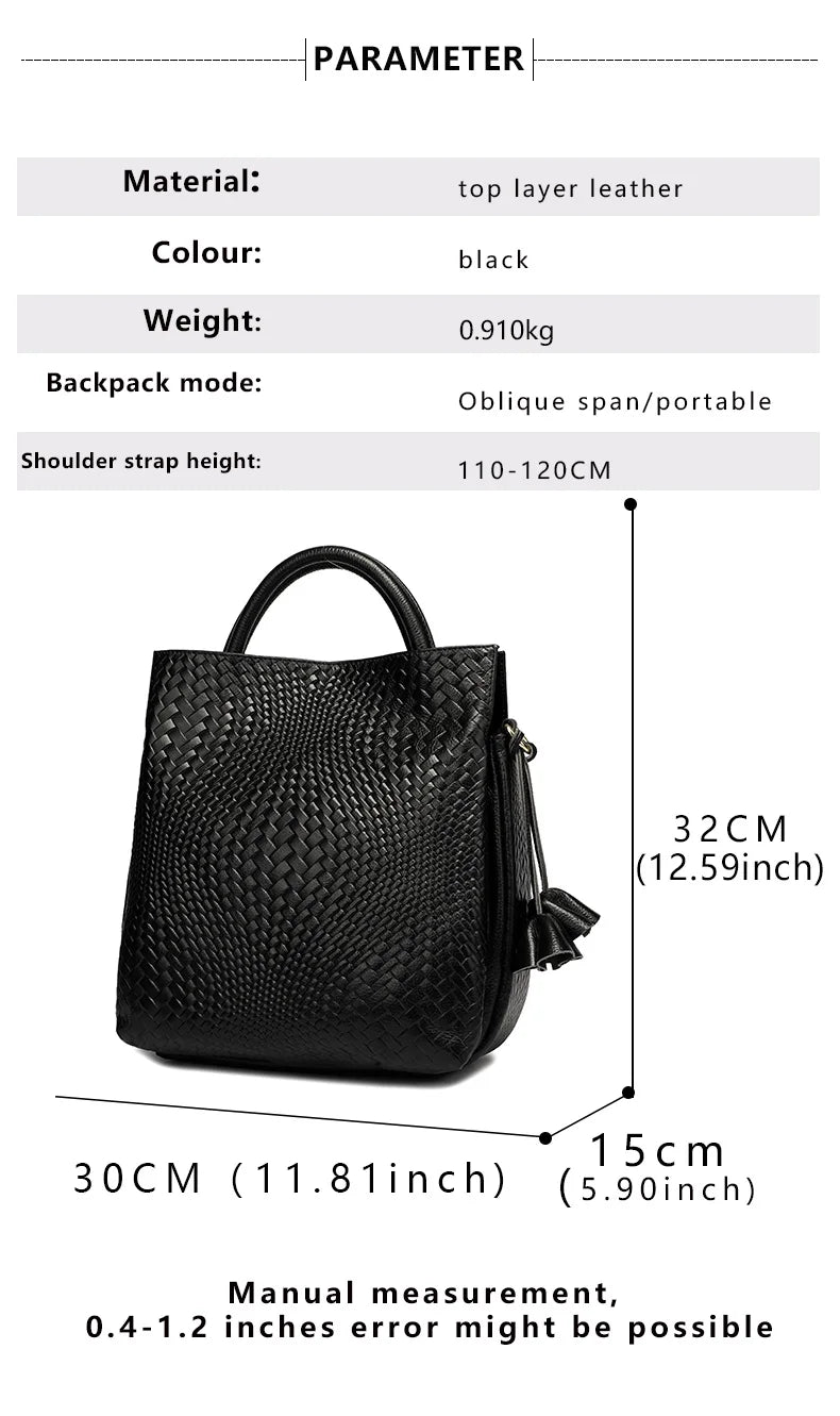 Luxury Top Layer Leather Handbags Minimalism Soft Calfskin Casual Tote Bag Fashion Women ladies handbag