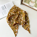 Stylish Chiffon Fabric Floral Lace Triangular Scarf for Spring and Summer Women's Headscarf and Hair Accessories for Photography