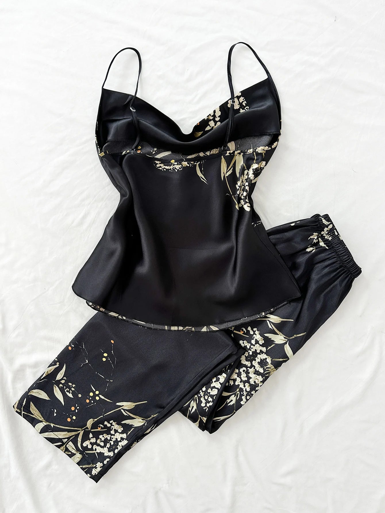 Small Cherry Print Pajamas Set Spring Summer Halter Pants Two Piece Thin Home Wear Women