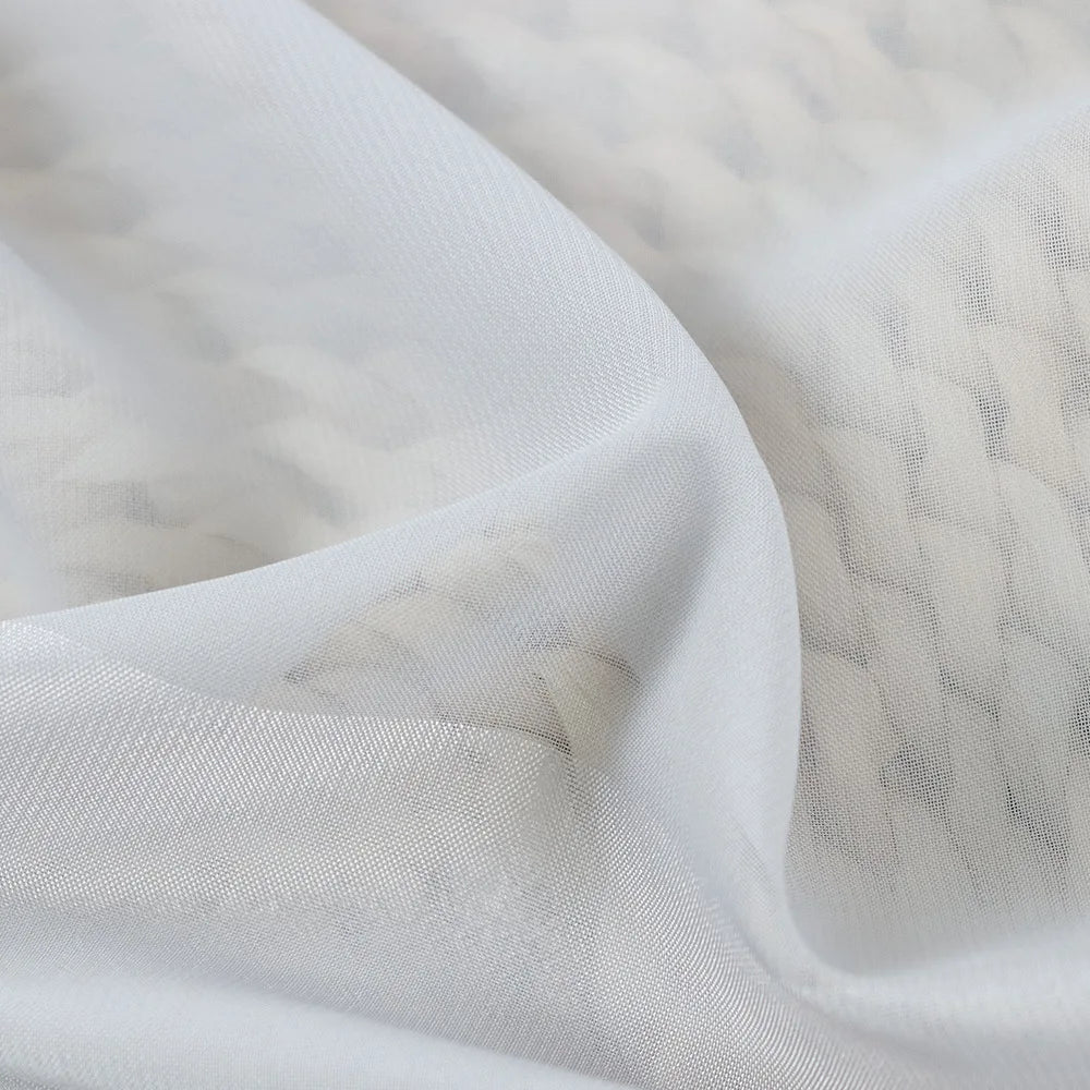 70x180cm Lightweight Chiffon Scarf with Border - Breathable Long Shawl, Women's Wrap, Dust & Sun Protection
