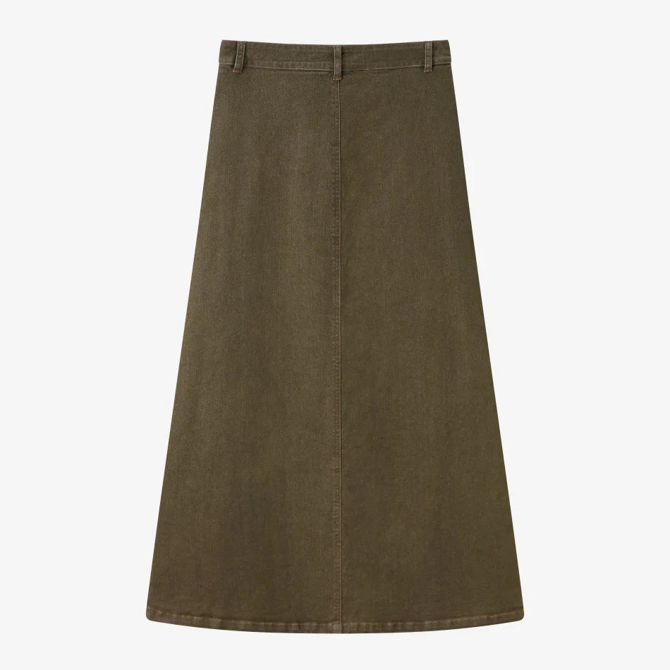 AS SS26  stretch denim skirt fashion lady wear elastic fabric ( waist expands about 2-3cm)