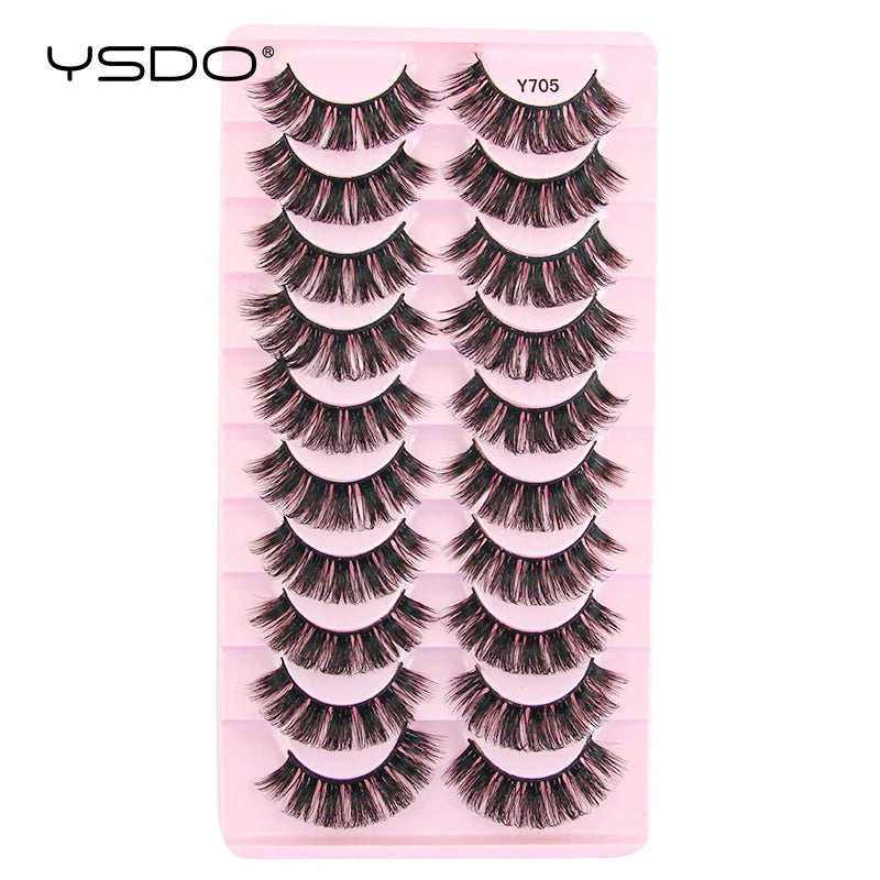 Lashes 3/10 Pairs Half Lashes Cat Eye Natural Long Lashes 3D Mink Eyelashes Full Strip Lashes Makeup Extension Tools