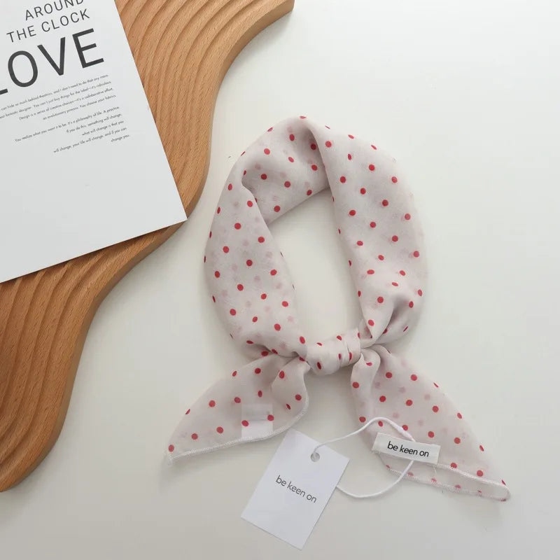 Soft Cotton and Linen Hair Band Silk Scarf Small Square Towel Women's Thin Scarf Arm Bag Decorative Neck Scarf Headscarf