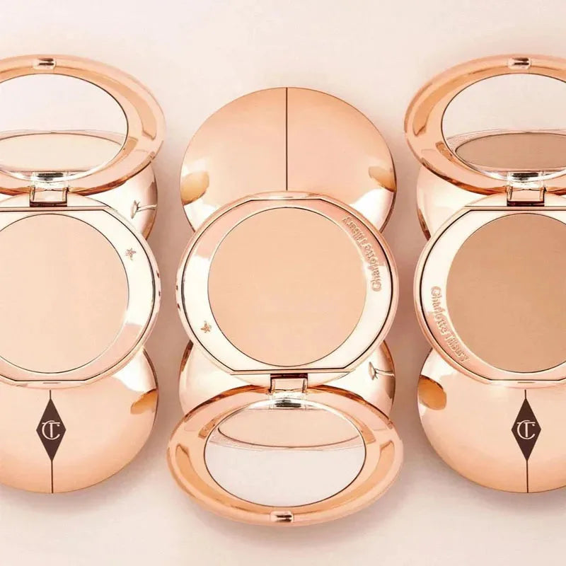 Charlotte Tilbury Lightweight Watery Texture Oil Control Concealer Small Gold Plate Powder Air Cushion Setting Spray Cosmetics