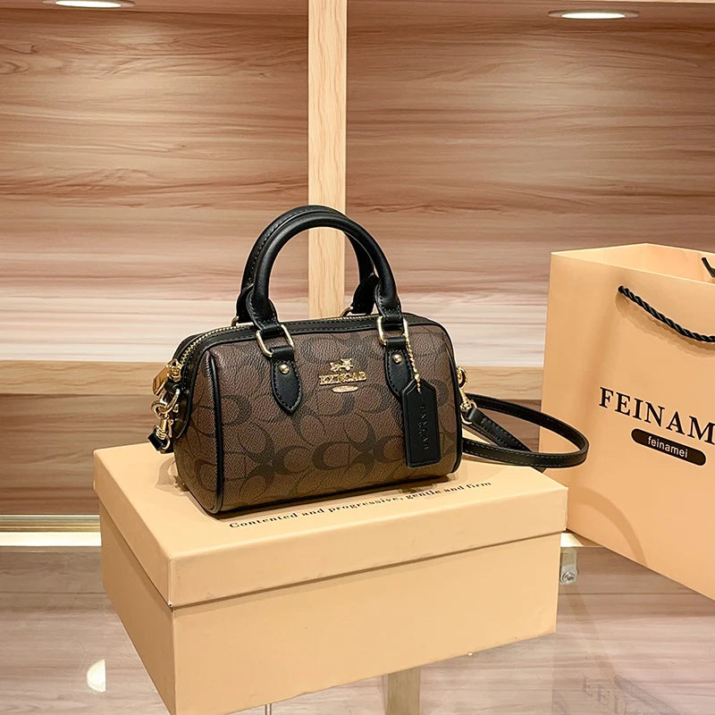 Light luxury brand Boston handbag women's 2026 autumn and winter new crossbody bag retro high-end single shoulder handbag