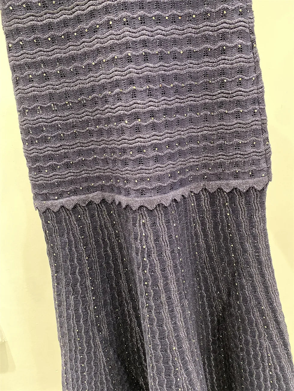 New summer single-breasted round neck knit crochet short-sleeved dress, high-quality and fashionable over-the-knee long skirt