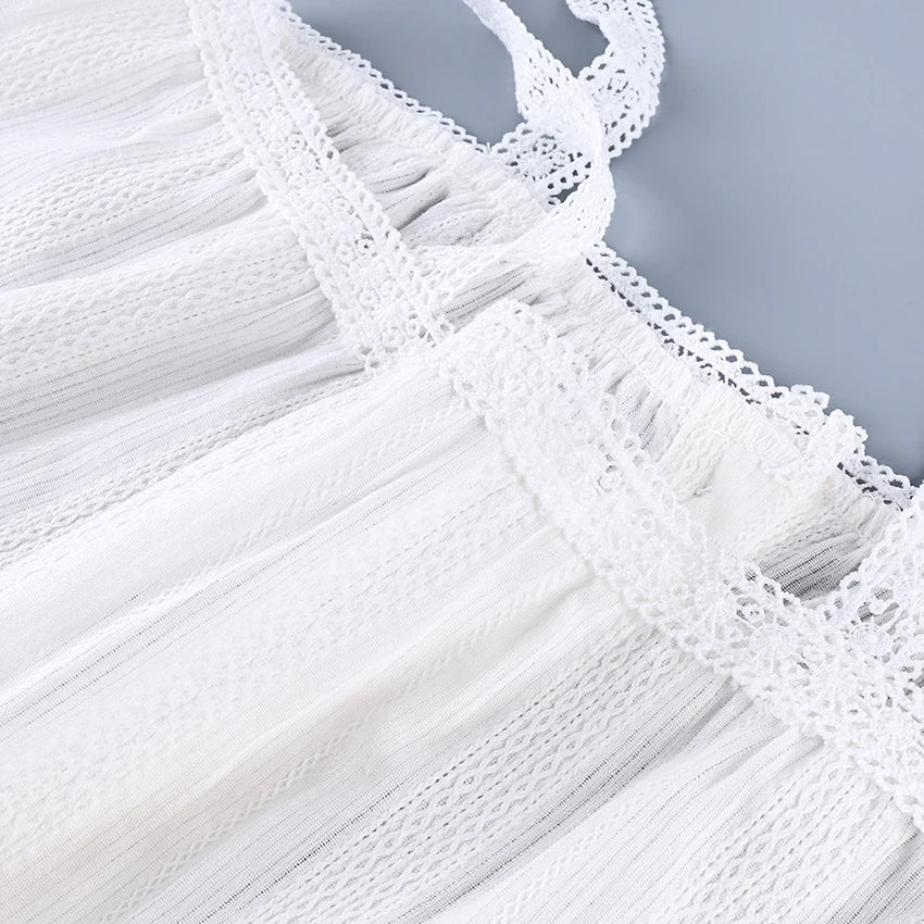 Hiloc Summer Elegant Jacquard Weave Shorts Suits Pajamas Cotton Ruffles White Sleepwear Home Spaghetti Strap Vest Casual Sets