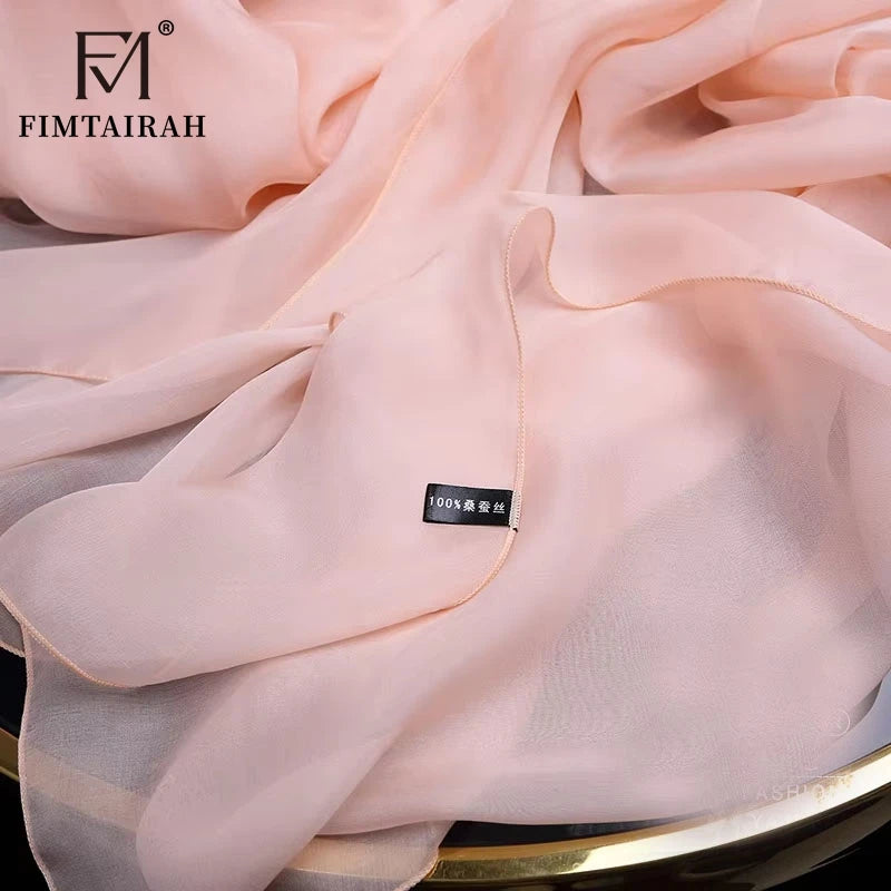 Nude pink silk scarf fashion women Neck female soft elegant  solid color  Hangzhou 100%  silk scarf shawl long  spring autumn