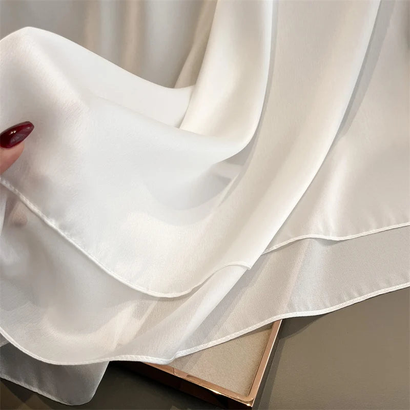 90*180cm Luxury Silk Scarf - Soft Smooth Women's Shawl, Hijab, Beach Wrap, Muffler