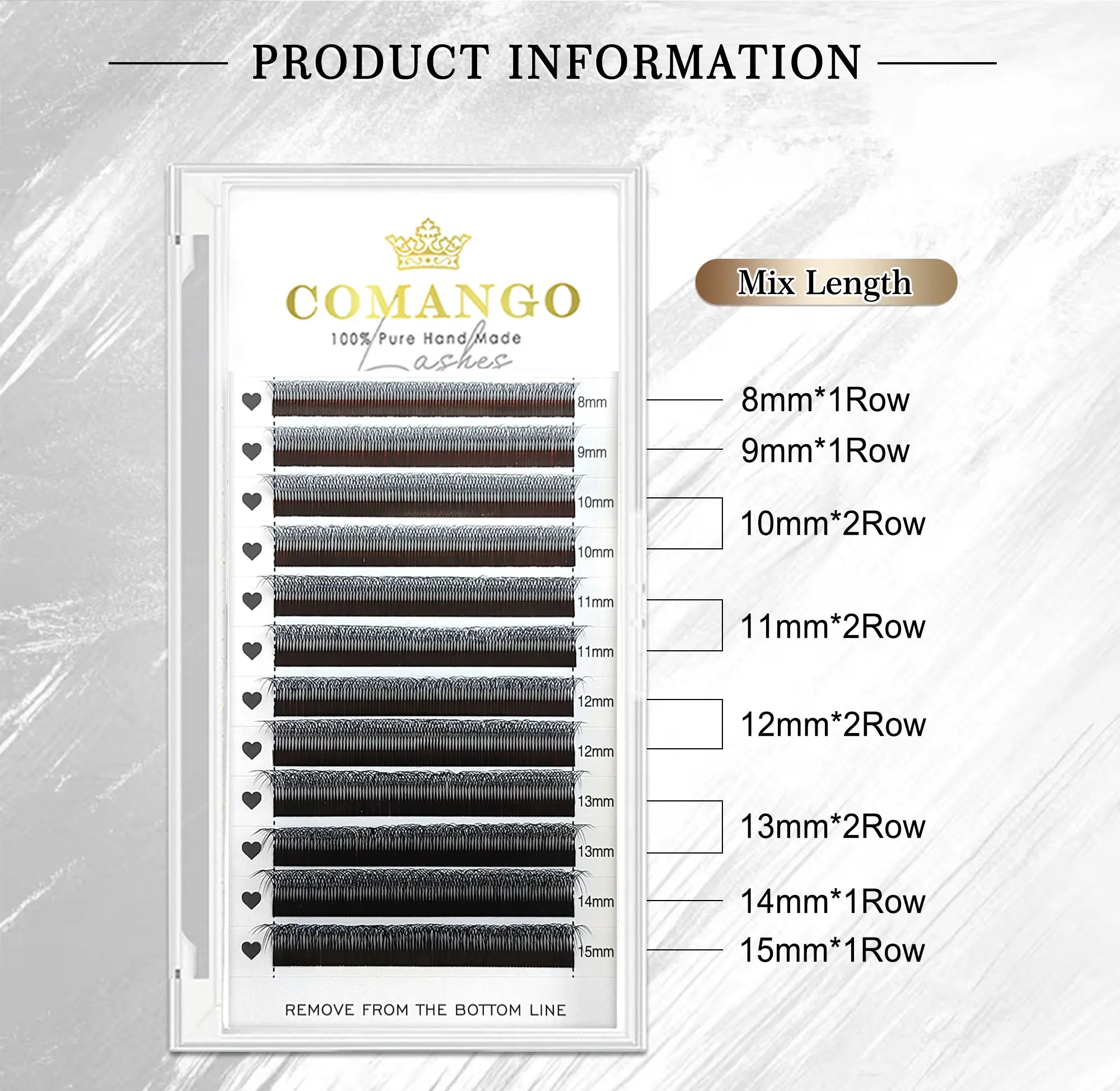 CoMango Narrow 4D W Shaped Russian Volume Eyelashes Extension Premade Fans Lashes Natural Faux Mink Lashes Makeup Products