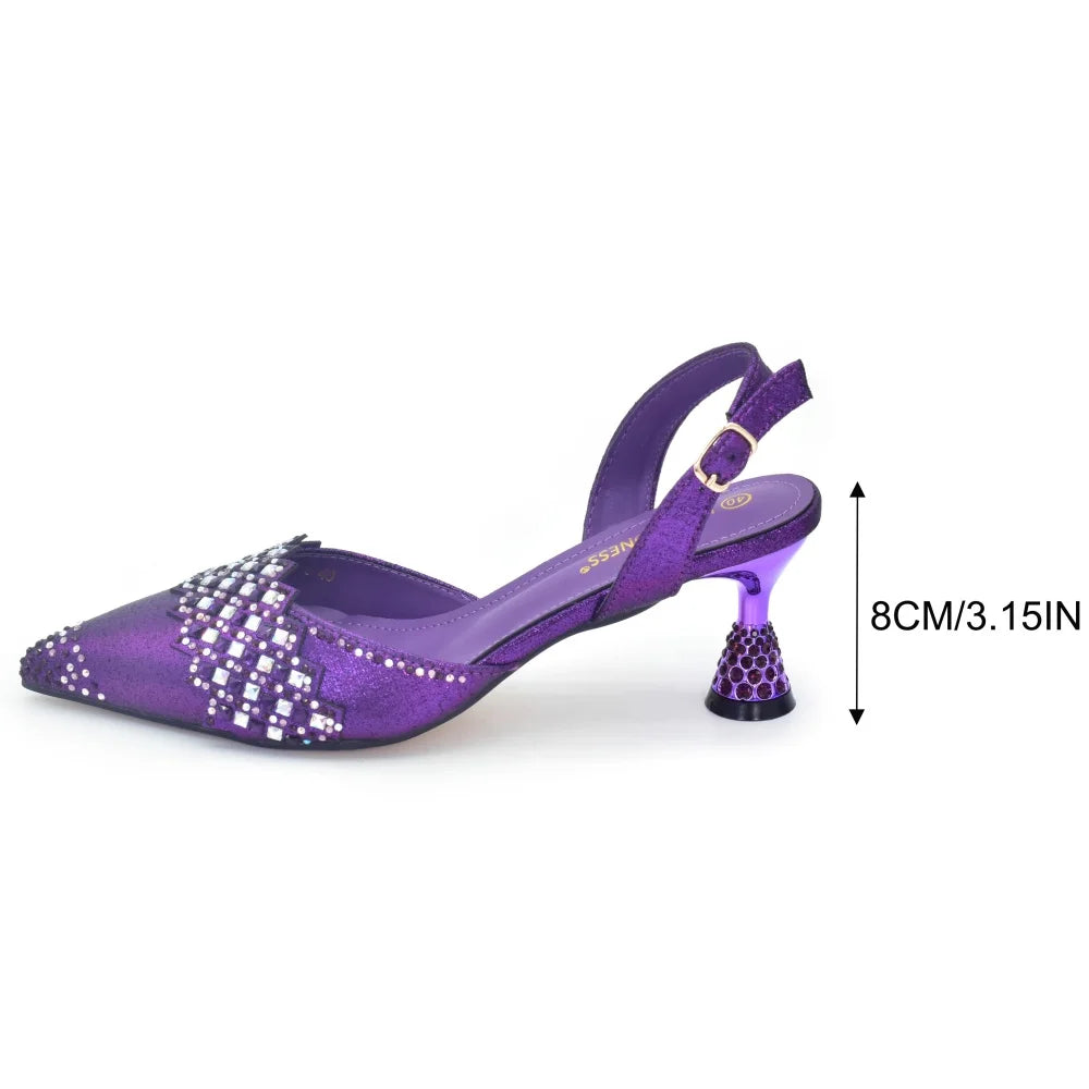 Italian Shoes and Bags Matching Set 2026 Elegant Woman Heeled Shoes for Wedding Women Shoes and Bags To Match Set Nigeria Party