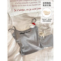 Cute Hello Kitty fake two-piece suspender shorts pajamas women's summer casual loungewear two-piece set can be worn outside