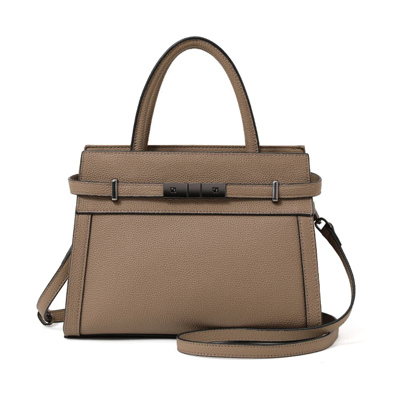 Genuine leather women's bag original first layer cowhide women's hand shoulder simple tote bag occupation