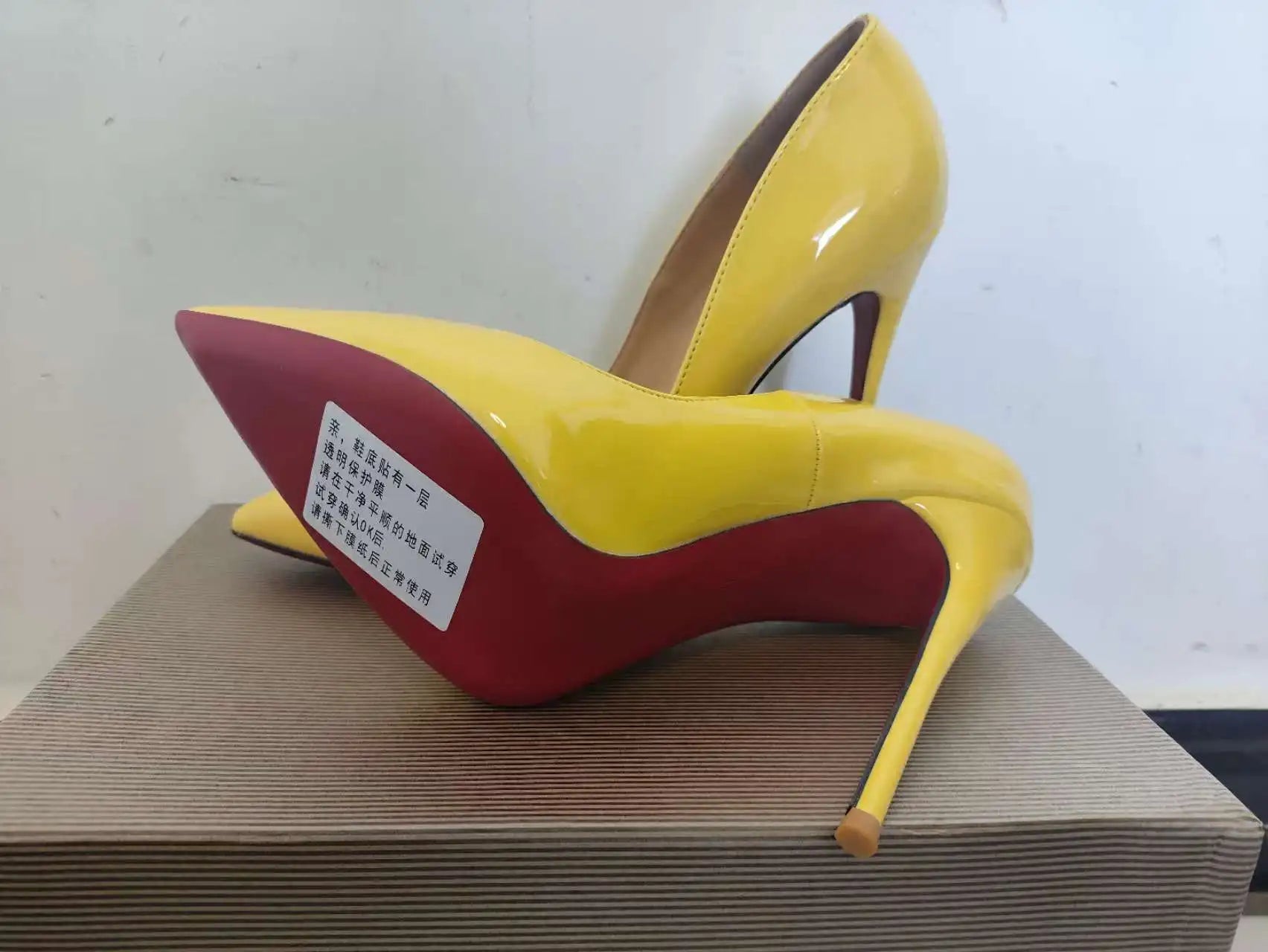Sizes 48 Classic Style Women Patent Pointed Toe Slip On 12cm High Heel Shoes Elegant Ladies Plain Stiletto Pumps Black Red White