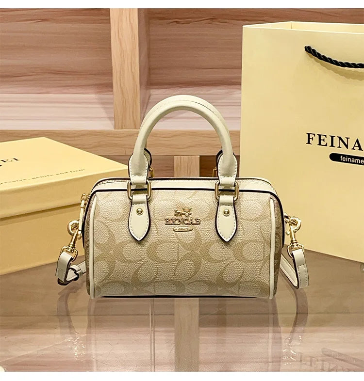 Light luxury brand Boston handbag women's 2026 autumn and winter new crossbody bag retro high-end single shoulder handbag