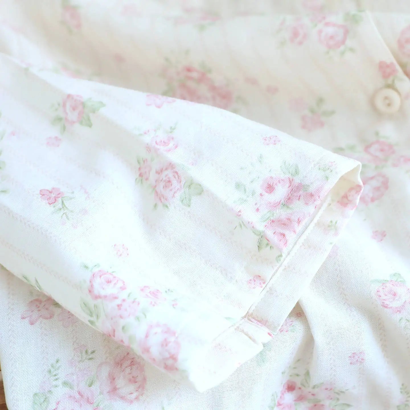 2026 New Spring/Summer Women's Pajama Set 100%Cotton Gauze Fresh Flower Collar Long Sleeve Two Piece Set Thin Loose Home Clothes