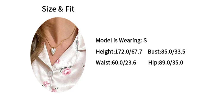 Pajamas For Women's Floral Print Long-Sleeved Sleepwear Button Down 2 Piece Soft Loungewear Pjs Set Pajama Pants Homewear