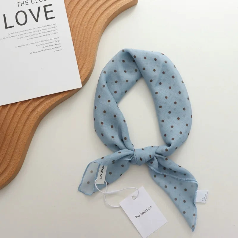 Soft Cotton and Linen Hair Band Silk Scarf Small Square Towel Women's Thin Scarf Arm Bag Decorative Neck Scarf Headscarf