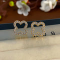 New Simple Hollow Four Leaf Clover Earrings for Women 2025 Trend Jewelry Gift for Her