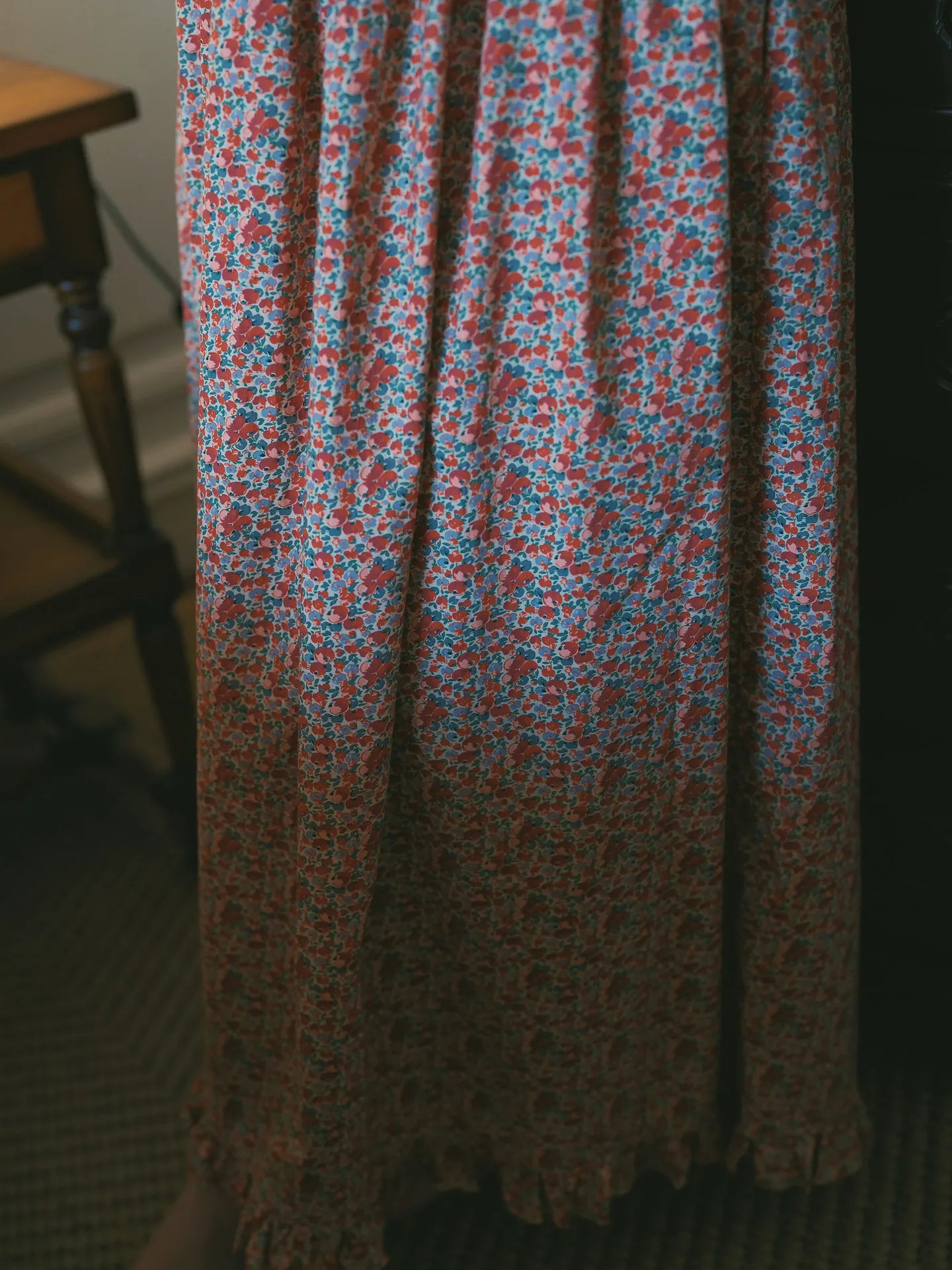 100% Pure Cotton Nightgown Women 2026 New Arrival Spring Summer Vintage Retro Floral Printing Lengthened Nightdress Loungewear
