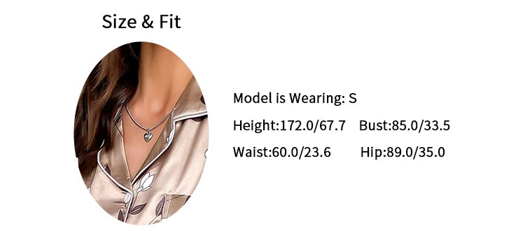 Ladies Floral Print Pajamas Set Autumn Short Sleeve Buttons Top & Elastic Waistband Pants Women's Sleepwear Loungewear Pj Sets