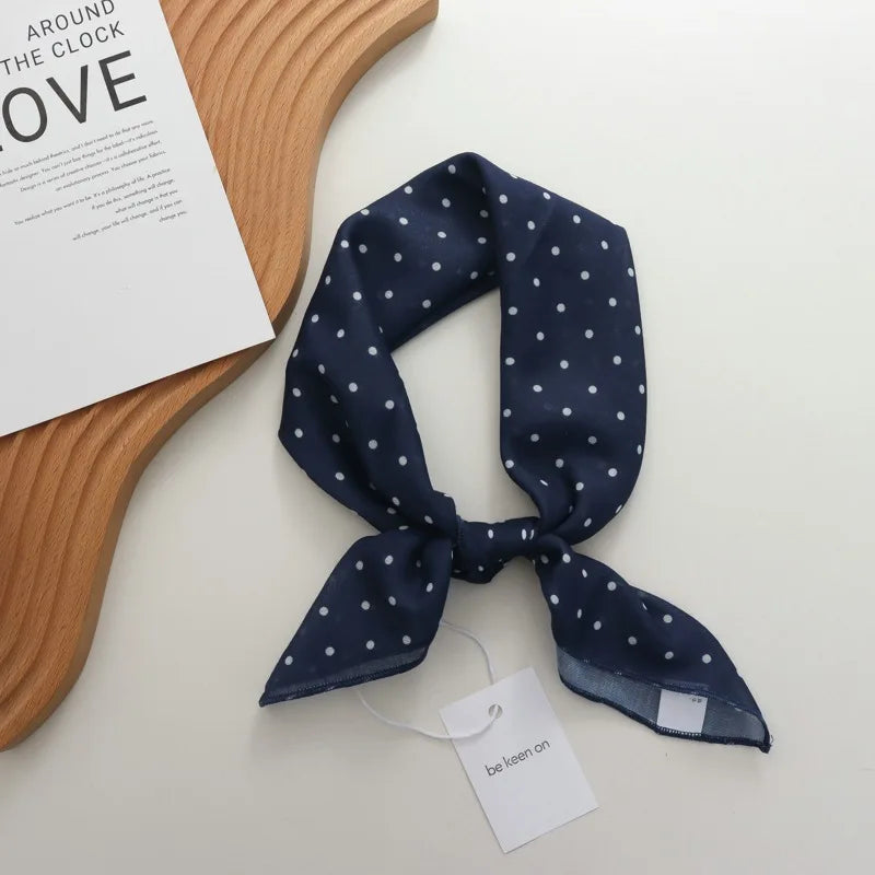 Soft Cotton and Linen Hair Band Silk Scarf Small Square Towel Women's Thin Scarf Arm Bag Decorative Neck Scarf Headscarf