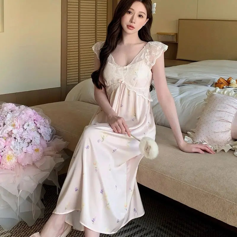 Women's Clothing Sexy Women Night Wear Female Sleepwear Woman Nightgowns Women's Nightgown Seductive Sexy Sleeping Sweaters Home
