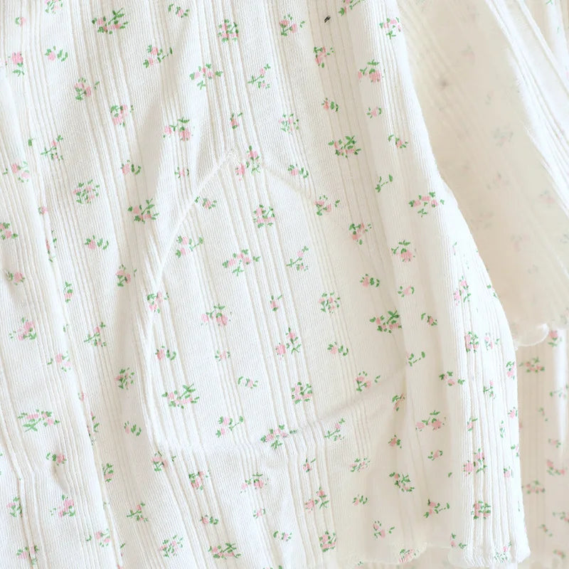 Summer Suit Short Sleeve Sleepwear Women's Cotton Floral Pyjamas Women Pajama Sets Two-Piece Nightwear Pijama Home Clothes