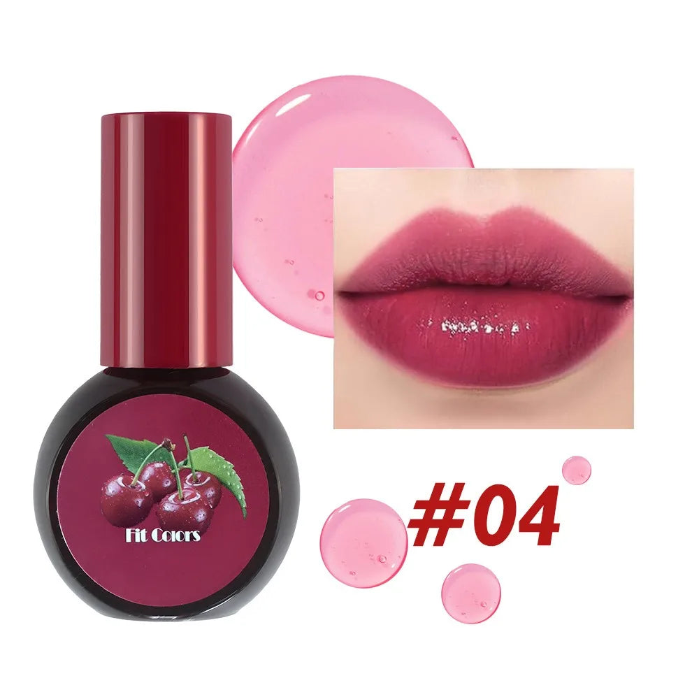 Fruit Juice Water Lip Gloss Liquid Long Lasting Blush Tint Makeup for Cheek Blusher Eyeshadow Matte Rouge 3-in-1 Dyed Cosmetics