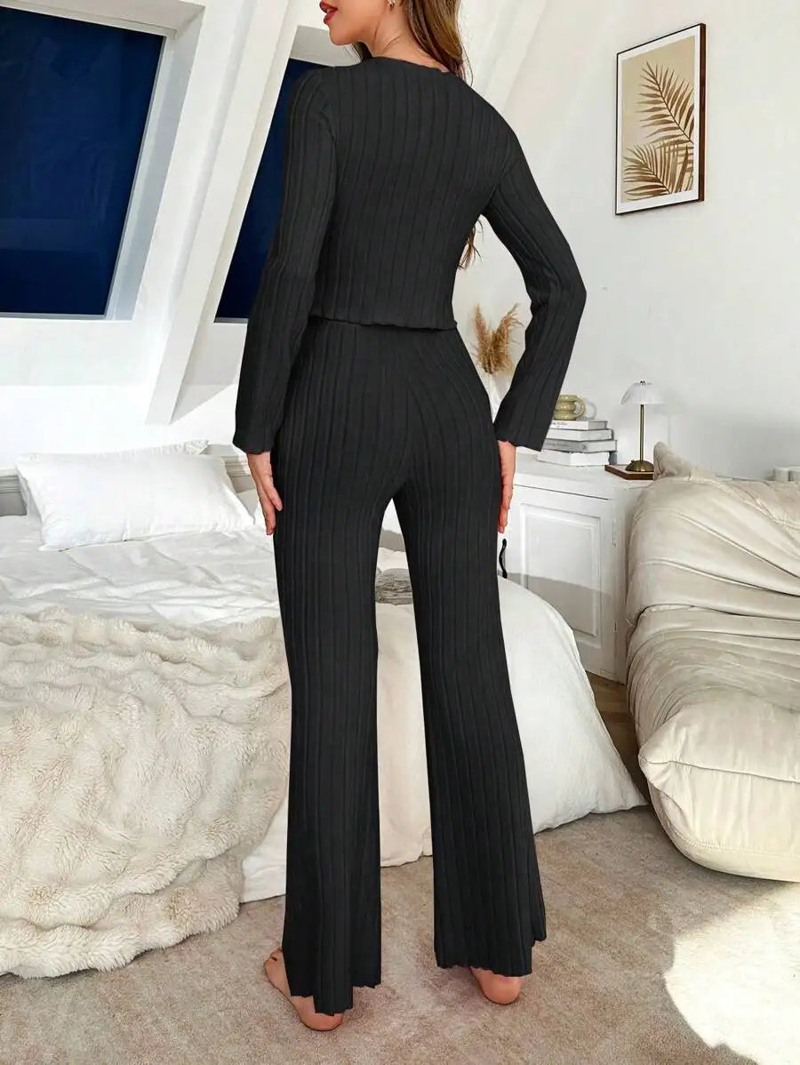 Winter Sleepwear Women's Pajamas Set Pajama Sets Sleepwear for Sleeping Sexy Women's Lingerie Woman Trousers Home Clothes Warm