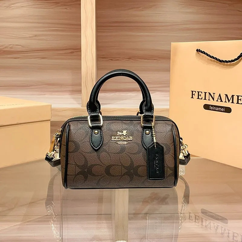 Light luxury brand Boston handbag women's 2026 autumn and winter new crossbody bag retro high-end single shoulder handbag