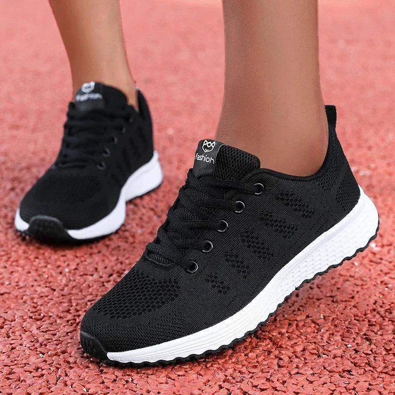 Women's Casual Flats Sports Shoes Mesh Breathable Trainers Ladies Shoes Platform Female Sneakers for Women Basket Tenis Feminino