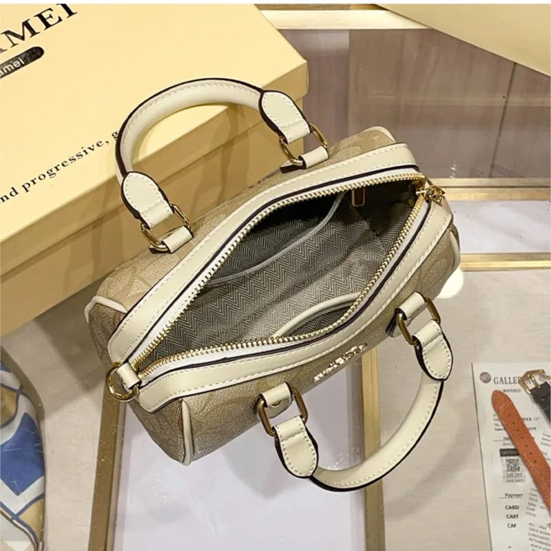 Light luxury brand Boston handbag women's 2026 autumn and winter new crossbody bag retro high-end single shoulder handbag