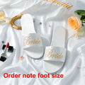 Sliver Embroider Bride Robe Wedding Dress Kimono Gown Short Satin Sleepweawr Bridesmaid Bachelor Party Slipper Loungewear