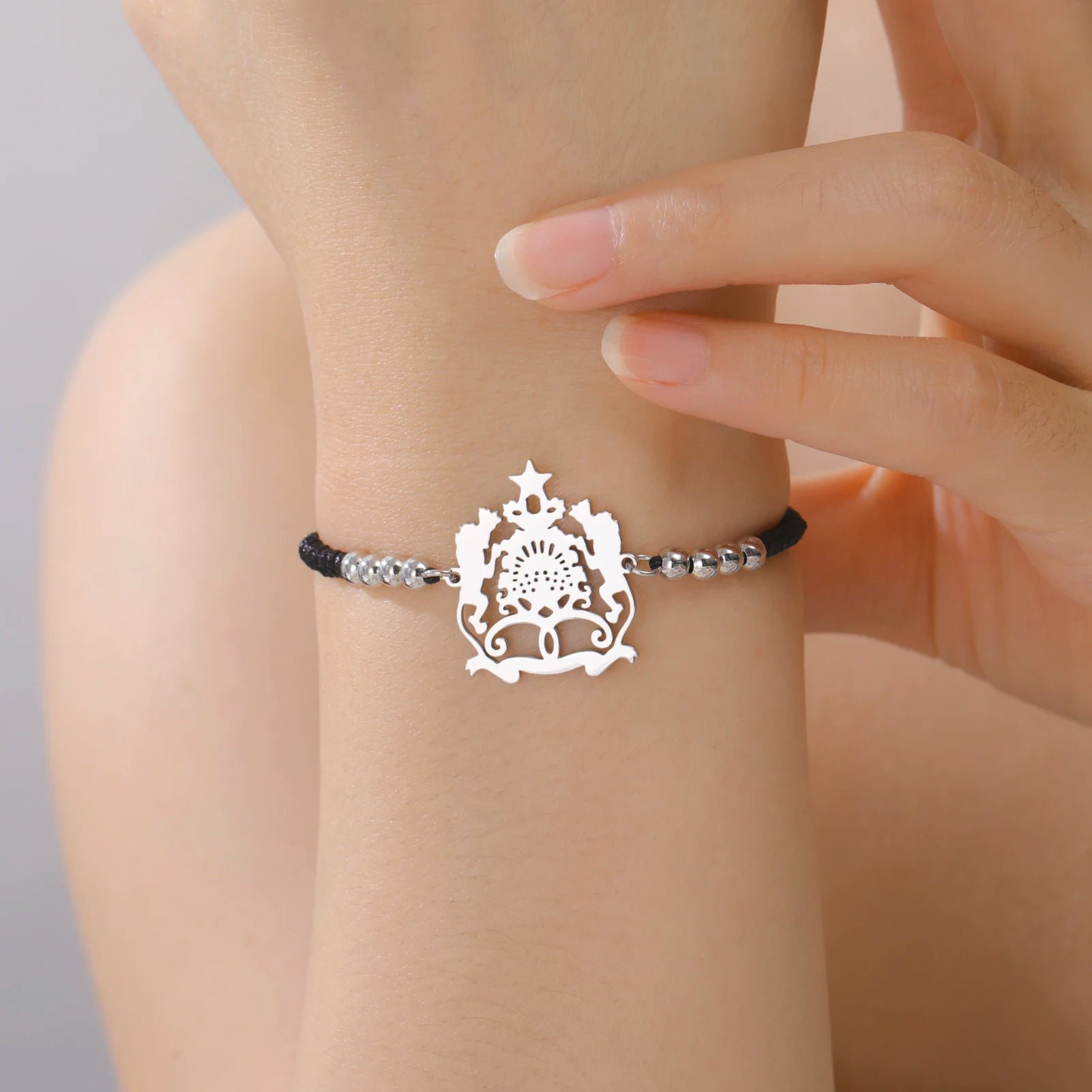 Hipee Morocco Pendant Bracelet  Maroc Stainless Steel National Jewelry for Women Men