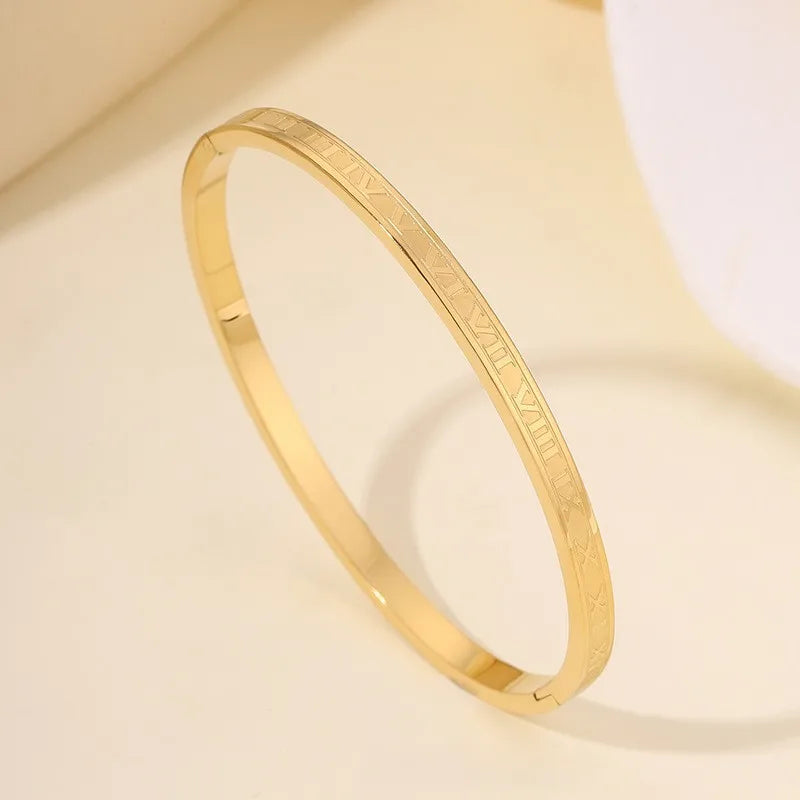 ZAKOL New Buling Pink Crystal Zirconia Stainless Steel Bracelet for Women Versatile Stackable Jewelry Waterproof Bangle Gift