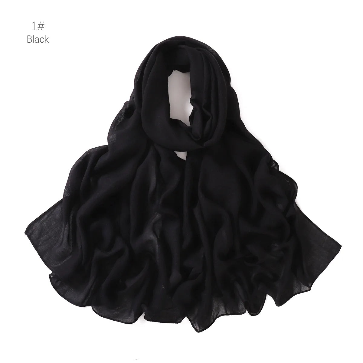 Ramadan Solid Color Modal Cotton Rayon Hijabs Scarf Women Muslim Headscarf Wraps Shawls Femme Musulman Headband Islamic Turban