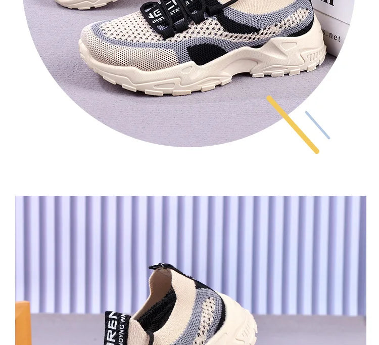 Chunky Sneakers 2025 Women's Casual Shoes Spring And Autumn Air Mesh Breathable Sports Shoes For Women's Soft Sole Running Shoes