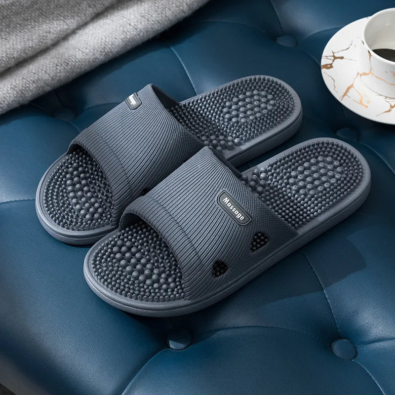 Women Men Massage Home Slippers Couple Shoes Summer Sandals House Soft Non Slip Wear Resistant Slides Indoor Bathroom Flip Flops